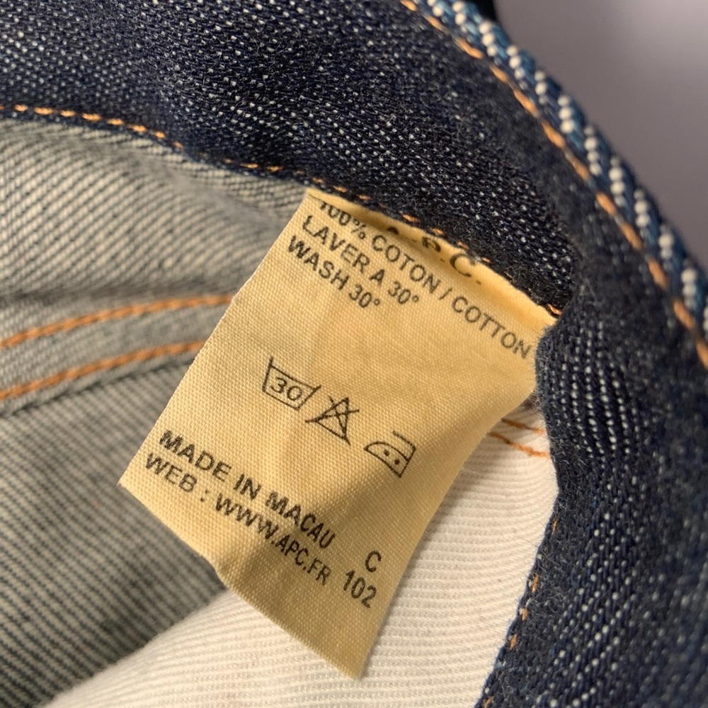 APC New Standard Raw Selvedge Denim Designer Jeans - Picture 3 of 5